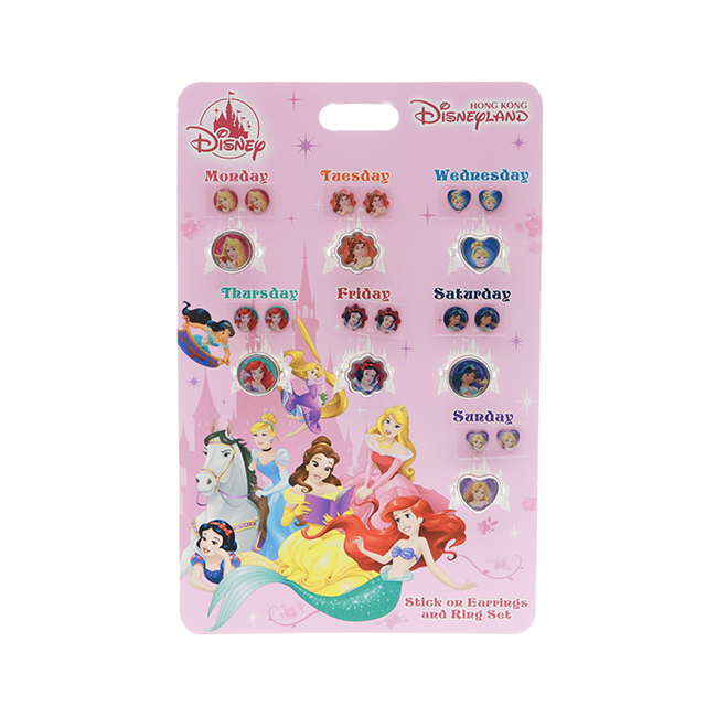 Disney Princess Stick-on Earring and Ring Set